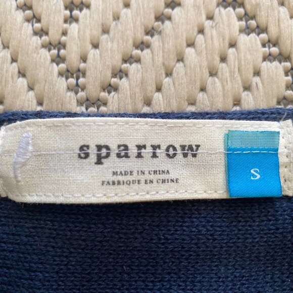 Anthropologie Sparrow Cotton Wool Striations Ponch Skirt S Indigo Blue Boho $138 - Picture 4 of 9